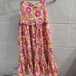 Isaac Mizrahi Pink and Orange Floral Kids Dress